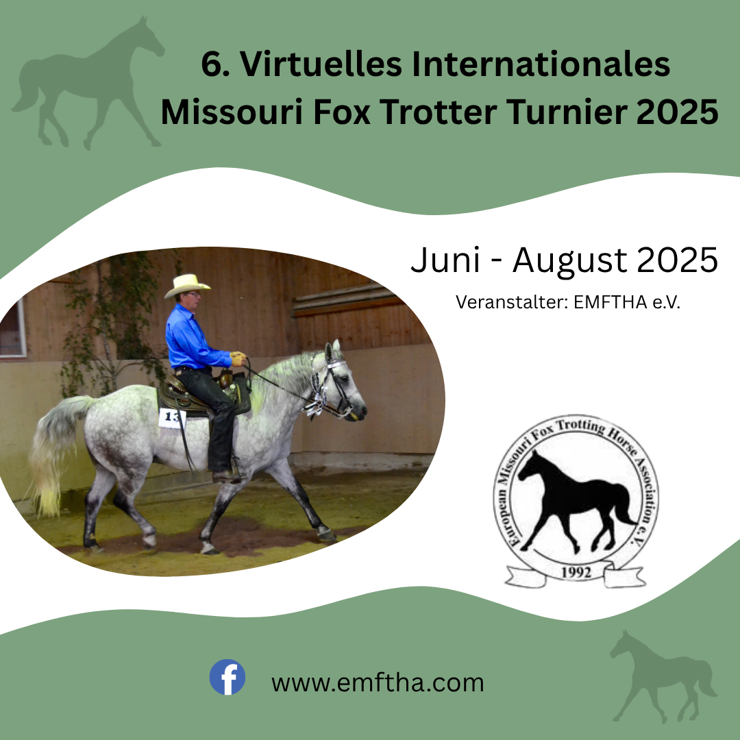 You are currently viewing Ergebnisse vom 6. Virtuellen Missouri Fox Trotter Turnier 2026